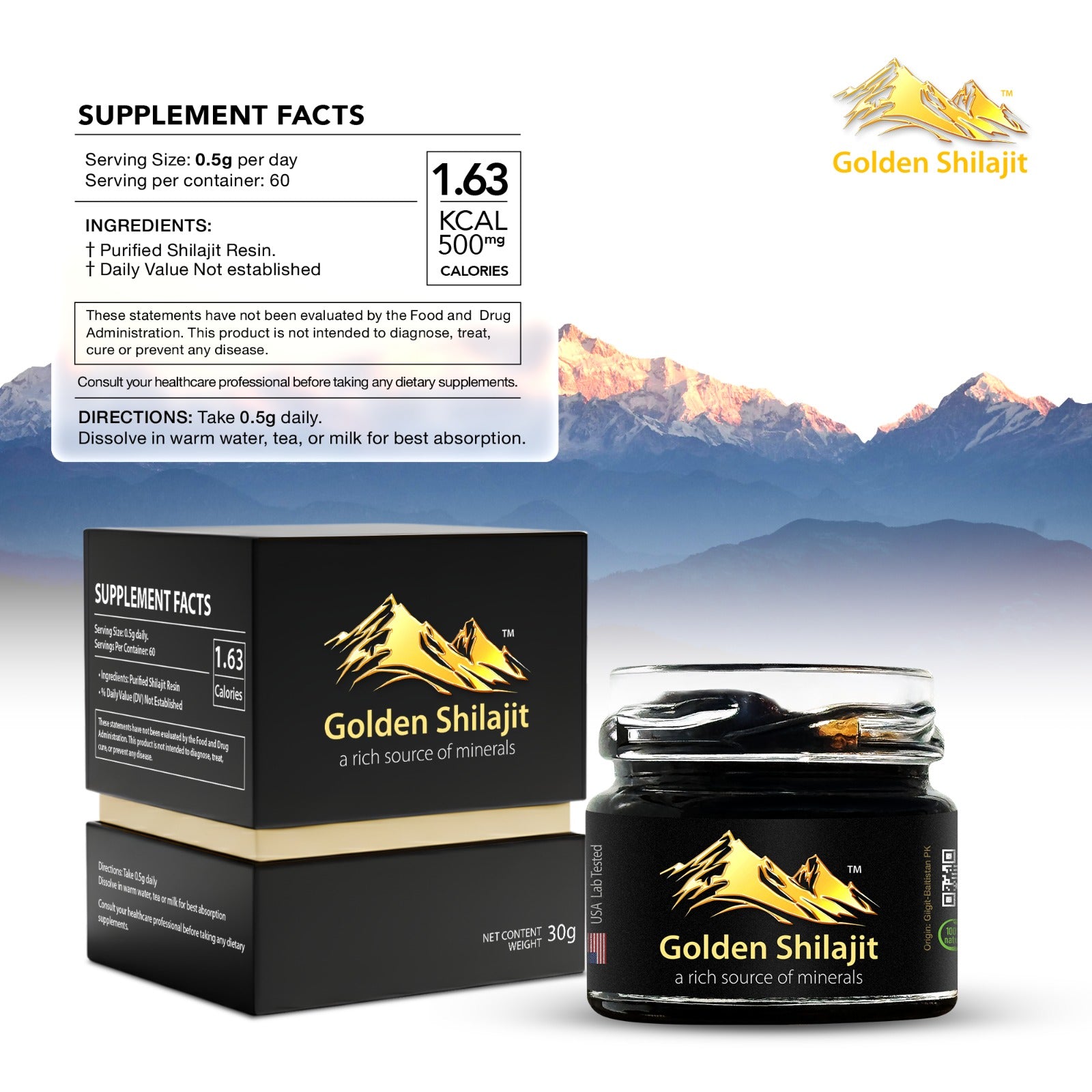 Golden Shilajit® Resin 30g